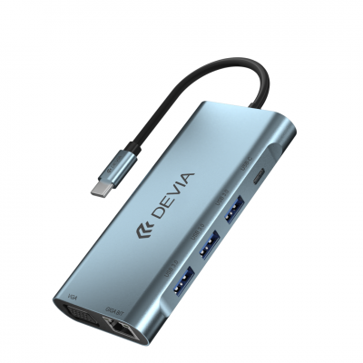 HUB USB-C 11-EN-1 DEVIA Leopard Series